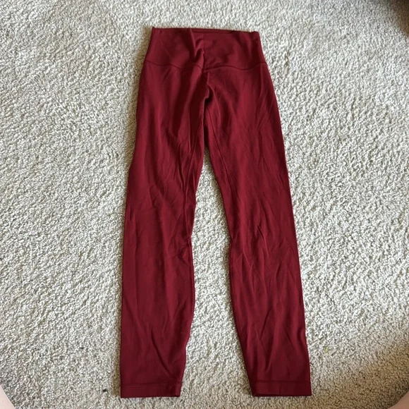 lululemon Align High-Rise Pant 25" Legging Dark Red size 4 - Picture 2 of 9
